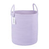 Picture of XUANGUO Rope Laundry Basket Hamper for Clothes Woven Storage Basket for Living Room Bedroom Boho Tall Rope Baskets for Blanket Toys Pillow Towels Baby Nursery Hamper Bin Large purple or lavender