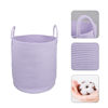 Picture of XUANGUO Rope Laundry Basket Hamper for Clothes Woven Storage Basket for Living Room Bedroom Boho Tall Rope Baskets for Blanket Toys Pillow Towels Baby Nursery Hamper Bin Large purple or lavender