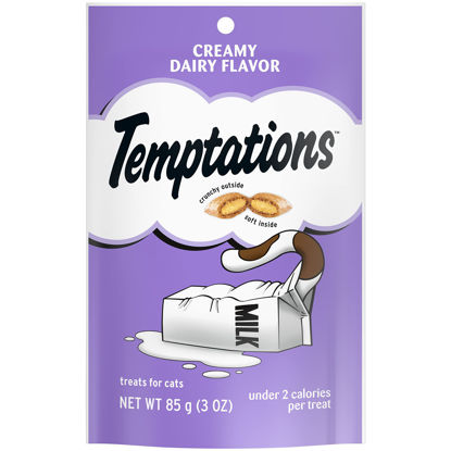 Picture of TEMPTATIONS Classic Treats for Cats Creamy Dairy Flavor 3 Ounces (Pack of 12)