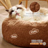 Picture of Bedsure Calming Cat Beds for Indoor Cats - Small Cat Bed Washable 20 inches, Anti-Slip Round Fluffy Plush Faux Fur Pet Bed, Fits up to 15 lbs Pets, Caramel