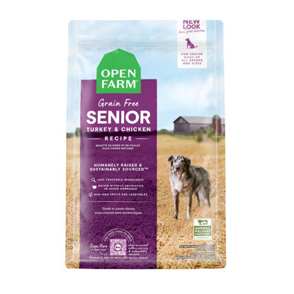 Picture of Open Farm Senior Grain-Free Dry Dog Food, Certified Humane Poultry Recipe for Older Dogs with Non-GMO Superfoods and No Artificial Flavors or Preservatives, 4 lbs