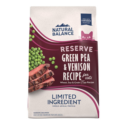 Picture of Natural Balance Limited Ingredient Adult Grain Free Dry Cat Food, Reserve Green Pea & Venison Recipe, 4 Pound (Pack of 1)