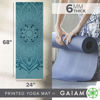 Picture of Gaiam Yoga Mat Premium Print Extra Thick Non Slip Exercise & Fitness Mat for All Types of Yoga, Pilates & Floor Workouts, Niagara, 6mm,68"L x 24"W x 6mm Thick