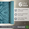 Picture of Gaiam Yoga Mat Premium Print Extra Thick Non Slip Exercise & Fitness Mat for All Types of Yoga, Pilates & Floor Workouts, Niagara, 6mm,68"L x 24"W x 6mm Thick