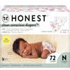 Picture of The Honest Company Clean Conscious Diapers | Plant-Based, Sustainable | Rose Blossom + Tutu Cute | Club Box, Size Newborn, 72 Count