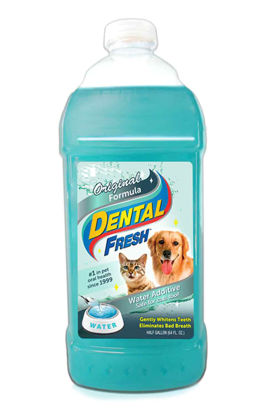 Picture of Dental Fresh Water Additive for Dogs, Original Formula, 64oz - Dog Breath Freshener and Dog Teeth Cleaning for Dog Dental Care- Add to Water