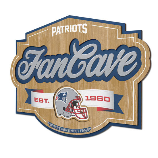 Picture of YouTheFan NFL New England Patriots Fan Cave Sign