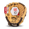 Picture of Franklin Sports Baseball + Softball Glove - Field Master Baseball + Softball Mitt - Youth Glove - Left Hand Throw - 10" - Camel Brown