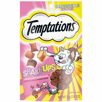 Picture of Temptations ShakeUps Crunchy and Soft Cat Treats, Crustacean Celebration Flavor, (12) 2.47 oz. Pouches