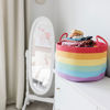 Picture of OrganiHaus Large Blanket Basket for Living Room 20x13, Rainbow Rope Basket for Classroom Organization, Toy Baskets Storage for Kids, Woven Kids Laundry Basket, Baby Toy Box, Cute Storage Basket