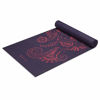 Picture of Gaiam Yoga Mat Premium Print Extra Thick Non Slip Exercise & Fitness Mat for All Types of Yoga, Pilates & Floor Workouts, Aubergine Swirl, 6mm