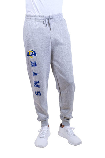 Picture of Ultra Game NFL Men's Super Soft Game Day Jogger Sweatpants, Los Angeles Rams, Heather Gray, XX-Large