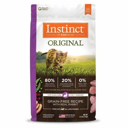 Picture of Instinct Original Grain Free Recipe with Real Rabbit Natural Dry Cat Food, 4.5 lb. Bag