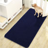 Picture of OLANLY Dog Door Mat for Muddy Paws 47x24, Absorbs Moisture and Dirt, Absorbent Non-Slip Washable Mat, Quick Dry Chenille, Mud Mat for Dogs, Entry Indoor Door Mat for Inside Floor, Navy Blue