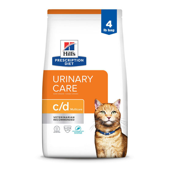 Picture of Hill's Prescription Diet c/d Multicare Urinary Care with Ocean Fish Dry Cat Food, Veterinary Diet, 4 lb. Bag