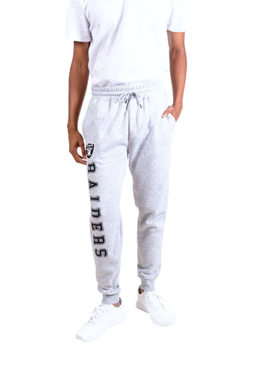 Picture of Ultra Game NFL Men's Super Soft Game Day Jogger Sweatpants, Las Vegas Raiders, Heather Gray, XXX-Large