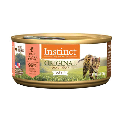 Picture of Instinct Original Grain Free Real Salmon Recipe Natural Wet Canned Cat Food by Nature's Variety, 5.5 oz. Cans (Case of 12)