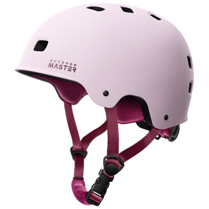 Picture of OutdoorMaster Skateboard Cycling Helmet - Two Removable Liners Ventilation Multi-Sport Scooter Roller Skate Inline Skating Rollerblading for Kids, Youth & Adults