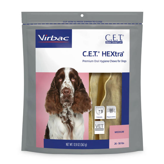 Picture of Virbac C.E.T. HEXtra Premium Oral Hygiene for Dogs, 26-50 lbs.