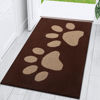 Picture of Buganda Dog Door Mat for Muddy Paws, Absorbent Dirt Trapper Washable Indoor Door Mat, Non Slip Low-Profile Mud Mat for Dogs, Front Entrance Door Mat for Inside Floor (48x30 Inches, Brown)