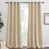 Picture of NICETOWN Bedroom Room Darkening Curtains - Triple Weave Microfiber Grommet Top Thermal Insulated Solid Room Darkening Panels/Drapes for Kid's Room (Biscotti Beige, 1 Pair, 55 inches by 90 Inch)