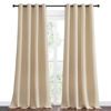 Picture of NICETOWN Bedroom Room Darkening Curtains - Triple Weave Microfiber Grommet Top Thermal Insulated Solid Room Darkening Panels/Drapes for Kid's Room (Biscotti Beige, 1 Pair, 55 inches by 90 Inch)