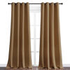 Picture of NICETOWN Sleek Blackout Curtains 90 inches Length for Windows, Noise Reducing and Block Draft Panels for Door Doorway Laundry Office Luxury Decor Theme (2 Panels, Gold Brown, W55 x L90 -Inch)