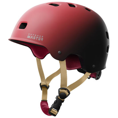 Picture of OutdoorMaster Skateboard Cycling Helmet - Two Removable Liners Ventilation Multi-Sport Scooter Roller Skate Inline Skating Rollerblading for Kids, Youth & Adults