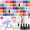 Picture of Beetles Gel Nail Polish Kit with U V Light 68 Pcs Emotional Spectrum 35 Colors Gel Polish Nail Kit with Base and Matte&Glossy Top Coat Soak Off All Season Gel Nail Kit Manicure Tools Gifts for Women