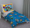 Picture of Disney Toy Story - Play Time - Blue, Yellow, Green, Red, Gray 4 Piece Toddler Bed Set with Comforter, Flat Top Sheet, Fitted Bottom Sheet, Standard Size Pillowcase