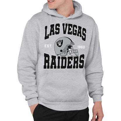 Picture of Junk Food Clothing x NFL - Las Vegas Raiders - Team Helmet - Unisex Adult Pullover Fleece Hoodie for Men and Women - Size X-Large