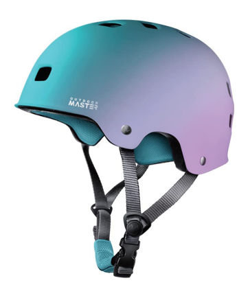 Picture of OutdoorMaster Skateboard Cycling Helmet - Two Removable Liners Ventilation Multi-Sport Scooter Roller Skate Inline Skating Rollerblading for Kids, Youth & Adults - XS - Fuschia Teal