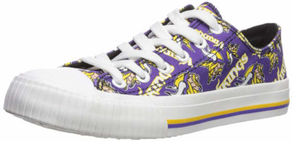 Picture of FOCO Minnesota Vikings NFL Womens Low Top Repeat Print Canvas Shoes - 10