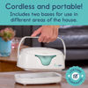 Picture of hiccapop Portable Baby Wipe Warmer, Baby Wipes Warmer for Babies Includes 2 Charging Bases, Diaper Wipe Warmer with Changing Light