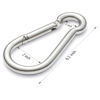 Picture of sprookber Stainless Steel Spring Snap Hook Carabiner - 304 Stainless Steel Clips, Set of 6 (6.2 Inch)