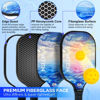 Picture of Pickleball Paddles Set of 4, Pickleball Paddles USAPA Approved Fiberglass, Pickleball Rackets 4 Cooling Towels, 4 Pickleball Balls & Carry Bag, for Men Women