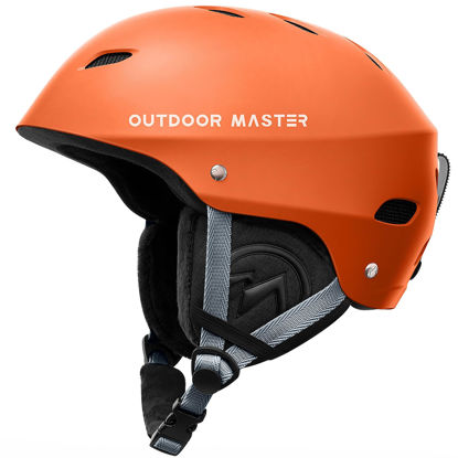 Picture of OutdoorMaster Kelvin Ski Helmet - Snowboard Helmet for Men, Women & Youth (Matte Orange,S)