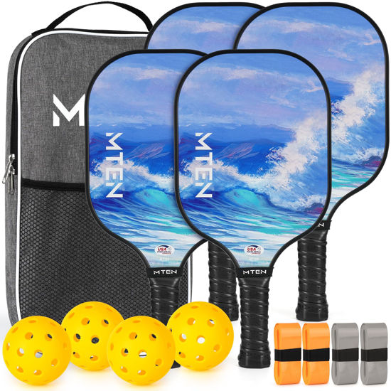 Picture of Pickleball Paddles, USAPA Approved Fiberglass Surface Pickleball Set with Pickleball Rackets, Pickleball Paddles Set for Men Women