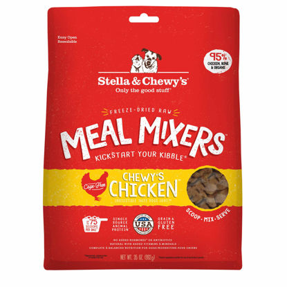 Picture of Stella & Chewy's Freeze Dried Raw Chewy’s Chicken Meal Mixers - Dog Food Topper for Small & Large Breeds - Grain Free, Protein Rich Recipe - 35 oz Bag