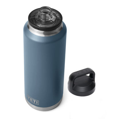 Picture of YETI Rambler 46 oz Bottle, Vacuum Insulated, Stainless Steel with Chug Cap, Nordic Blue