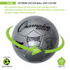 Picture of Champion Sports Extreme Series Soccer Ball Regulation Size 5 - Collegiate, Professional, and League Standard Kick Balls - All Weather, Soft Touch, Maximum Air Retention - For Adults, Teenagers, Silver