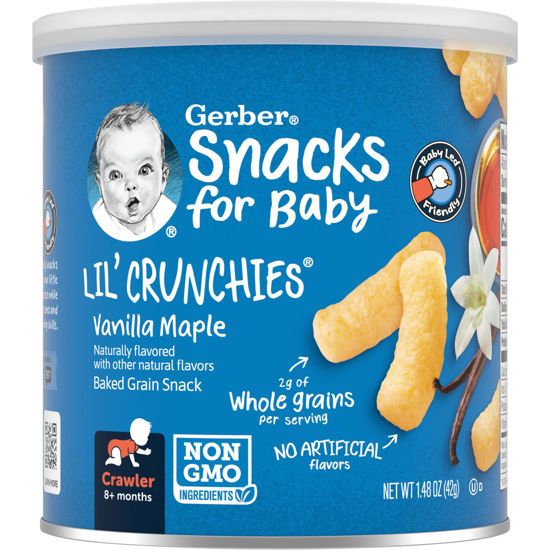 Picture of Gerber Snacks for Baby Lil Crunchies, Vanilla Maple, 1.48 Ounce (Pack of 6)