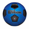 Picture of WILSON Traditional Soccer Ball, Adult, Size 4, Black/Royal