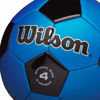 Picture of WILSON Traditional Soccer Ball, Adult, Size 4, Black/Royal