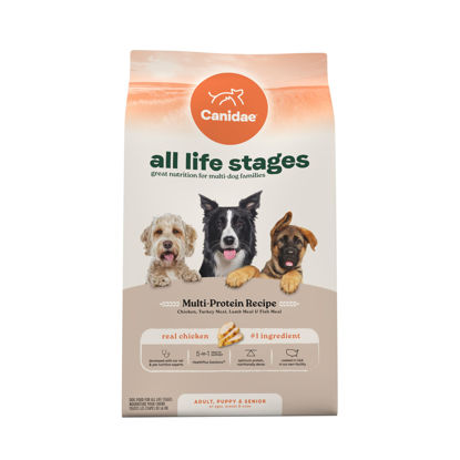 Picture of Canidae All Life Stages Multi-Protein Recipe with Chicken, Turkey, Lamb, and Fish - High Protein Premium Dry Dog Food for All Ages, Breeds, and Sizes- 5 lbs.