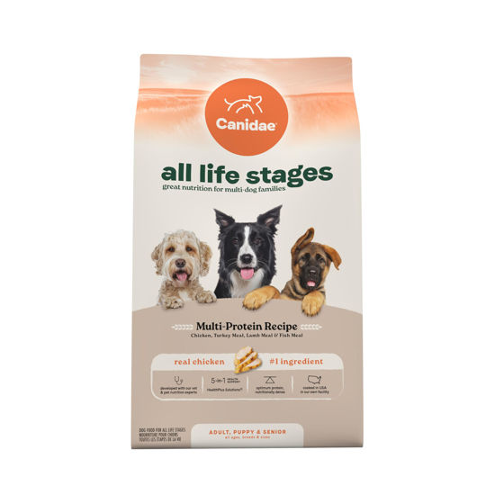 Picture of Canidae All Life Stages Multi-Protein Recipe with Chicken, Turkey, Lamb, and Fish - High Protein Premium Dry Dog Food for All Ages, Breeds, and Sizes- 5 lbs.