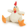 Picture of goDog Checkers Fat Rooster Squeaky Plush Dog Toy, Chew Guard Technology - White, Large