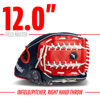 Picture of Franklin Sports Baseball and Softball Glove - Field Master - Baseball and Softball Mitt , 12" - Trapeze Web, Red, White, Blue