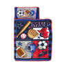 Picture of Baby Boom Funhouse MVP Sports Nap Mat Set - Includes Pillow and Fleece Blanket - Great for Boys Napping during Daycare or Preschool - Fits Toddlers, Blue