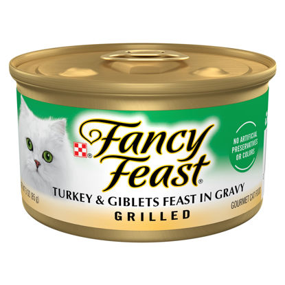 Picture of Purina Fancy Feast Grilled Wet Cat Food Turkey and Giblets Feast in Wet Cat Food Gravy - (Pack of 24) 3 oz. Cans